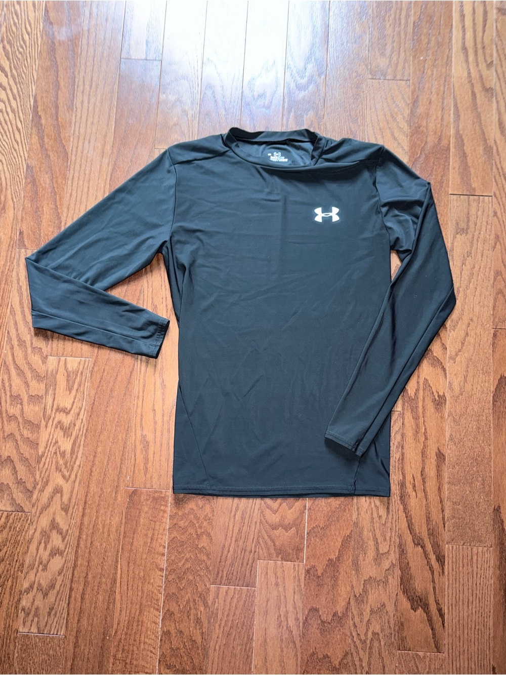 Under Armour Black Long Sleeve Compression-Style Athletic Top